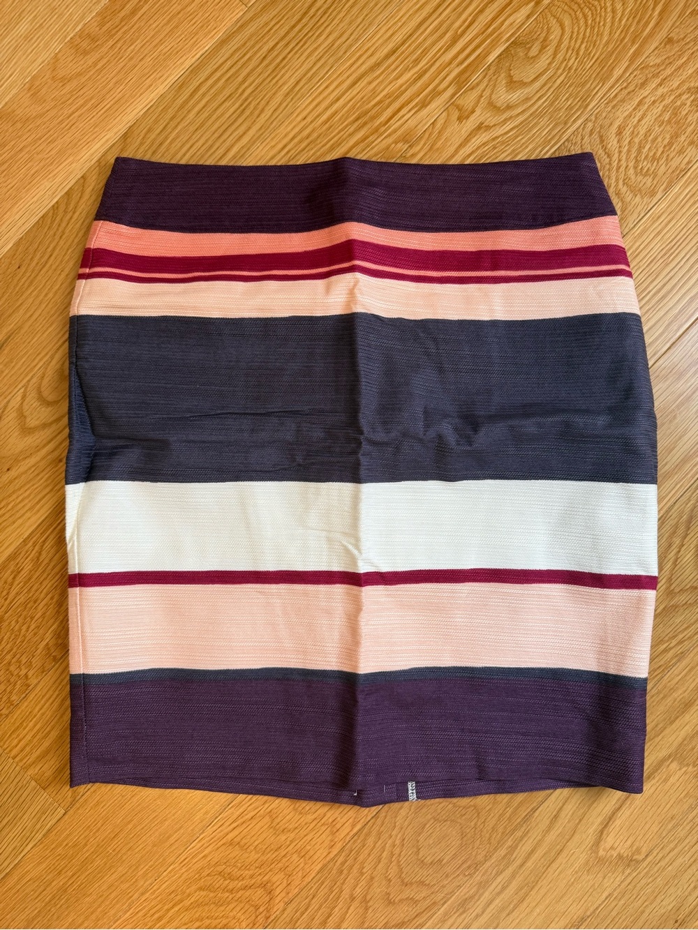 LOFT Striped Pencil Skirt in Navy, Pink & Cream